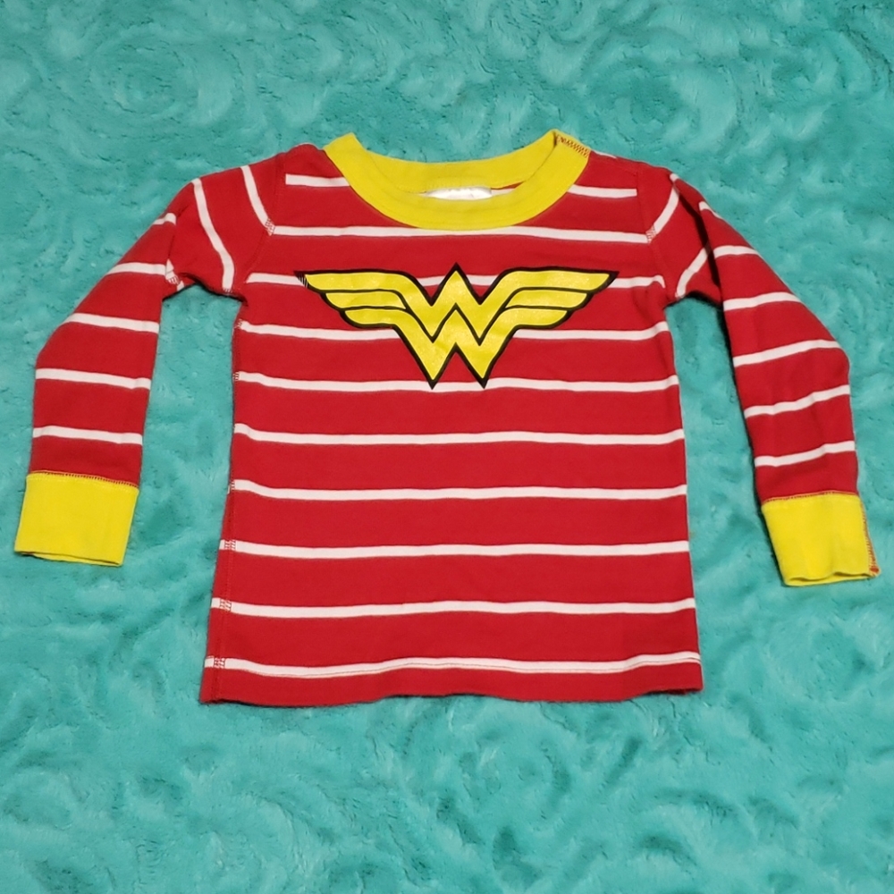 Hanna Andersson child PJ top wonder woman 18-24m